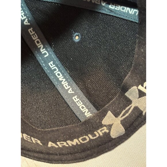 Under Armour Mens HeatGear Adjustable Cap Blue Grey With Embroidered Logo - Picture 7 of 9